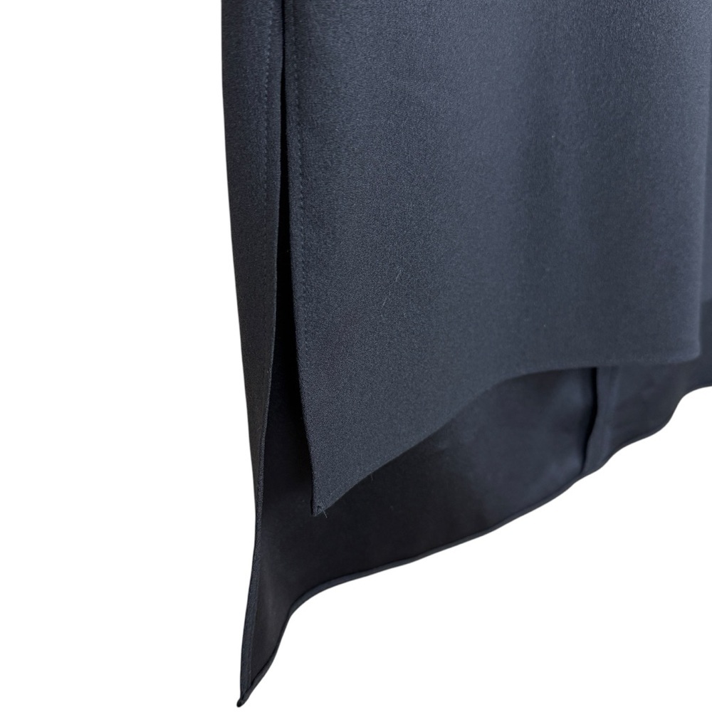 White House Black Market Black Long Sleeve Blouse High-Low Hem - Size 12 - Picture 4 of 7
